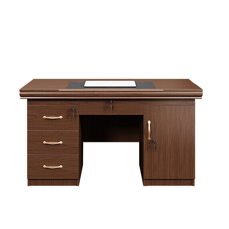 Hot selling low-priced Chinese office furniture, modern manager's desk with junction box, president's desk