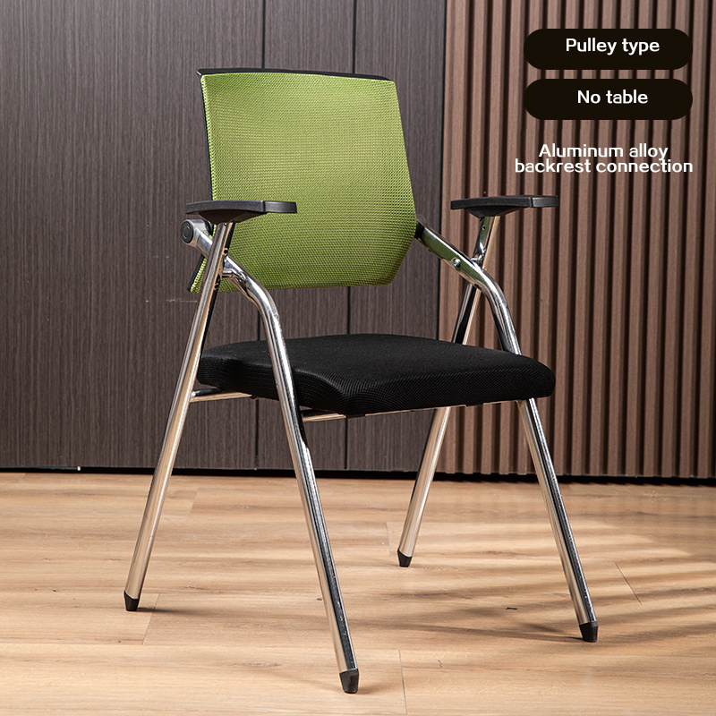 Chair Ergonomic Meeting Room Mid Back Office Meeting Chair Mesh Furniture Study Chair With Writing Pad And Laptop