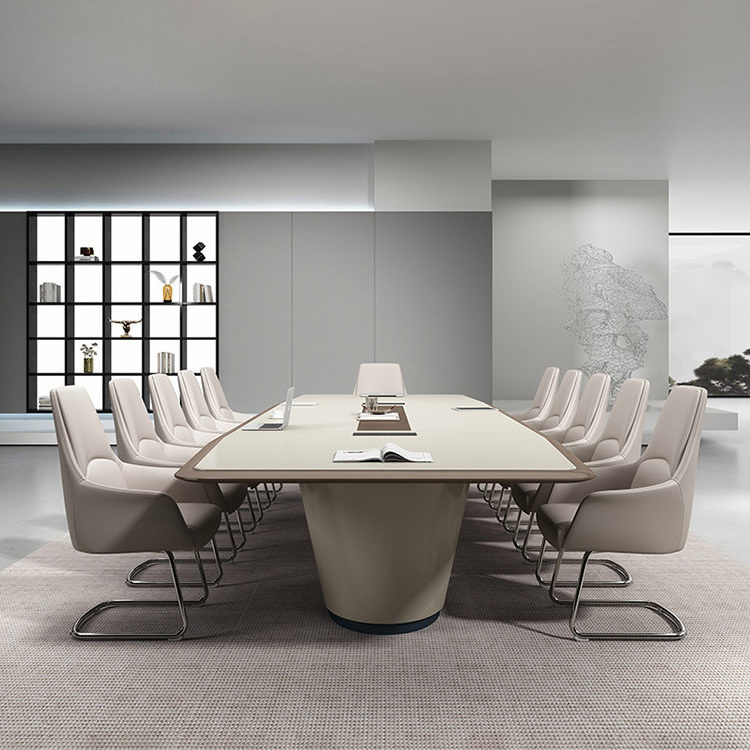 Factory custom concise modern combination painted oval conference room conference table office painted table