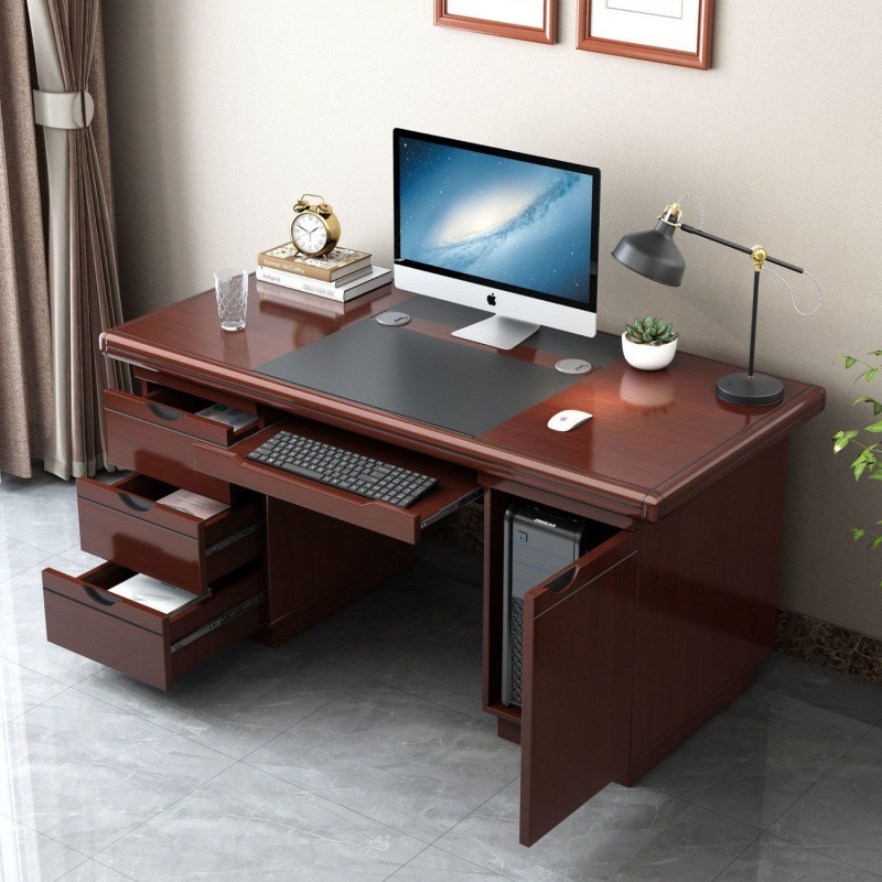 Hot selling low-priced Chinese office furniture, modern manager's desk with junction box, president's desk