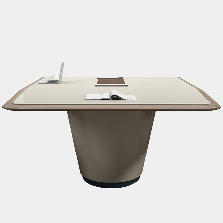 Factory custom concise modern combination painted oval conference room conference table office painted table