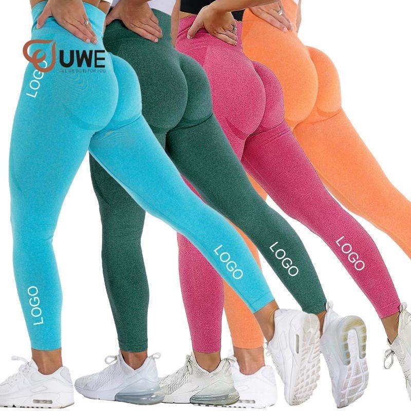 OEM Stretchy Compression Gym Workout Pants High Waist Scrunch Butt Yoga Legging For Women