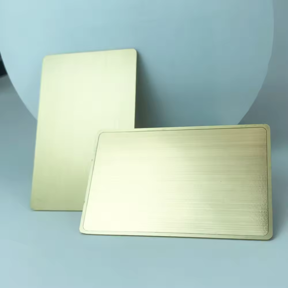 Custom Smart Matte Gold Metal Business Card Blank With Nfc Access Control Cards Nfc Visit Card