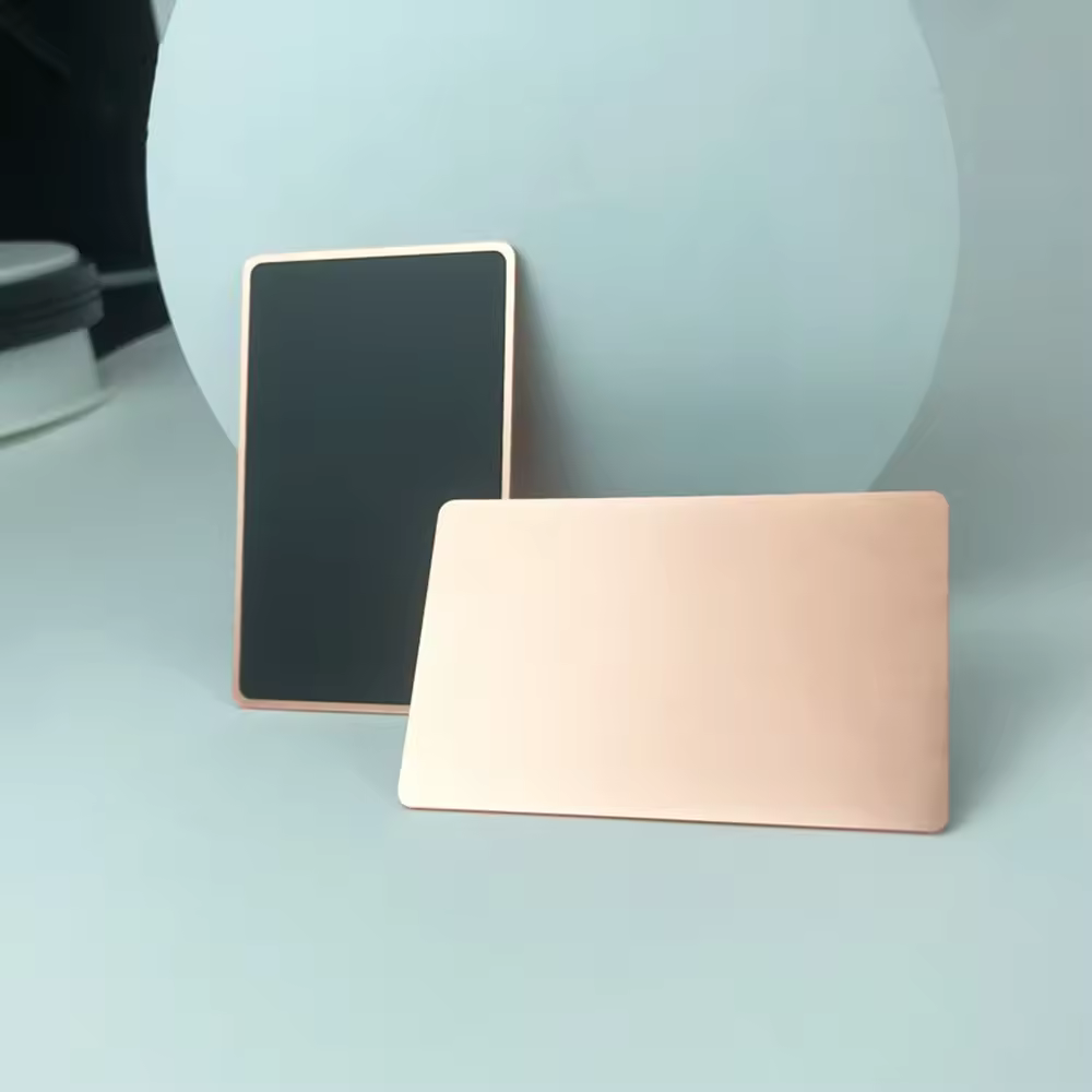 Custom Smart Matte Gold Metal Business Card Blank With Nfc Access Control Cards Nfc Visit Card