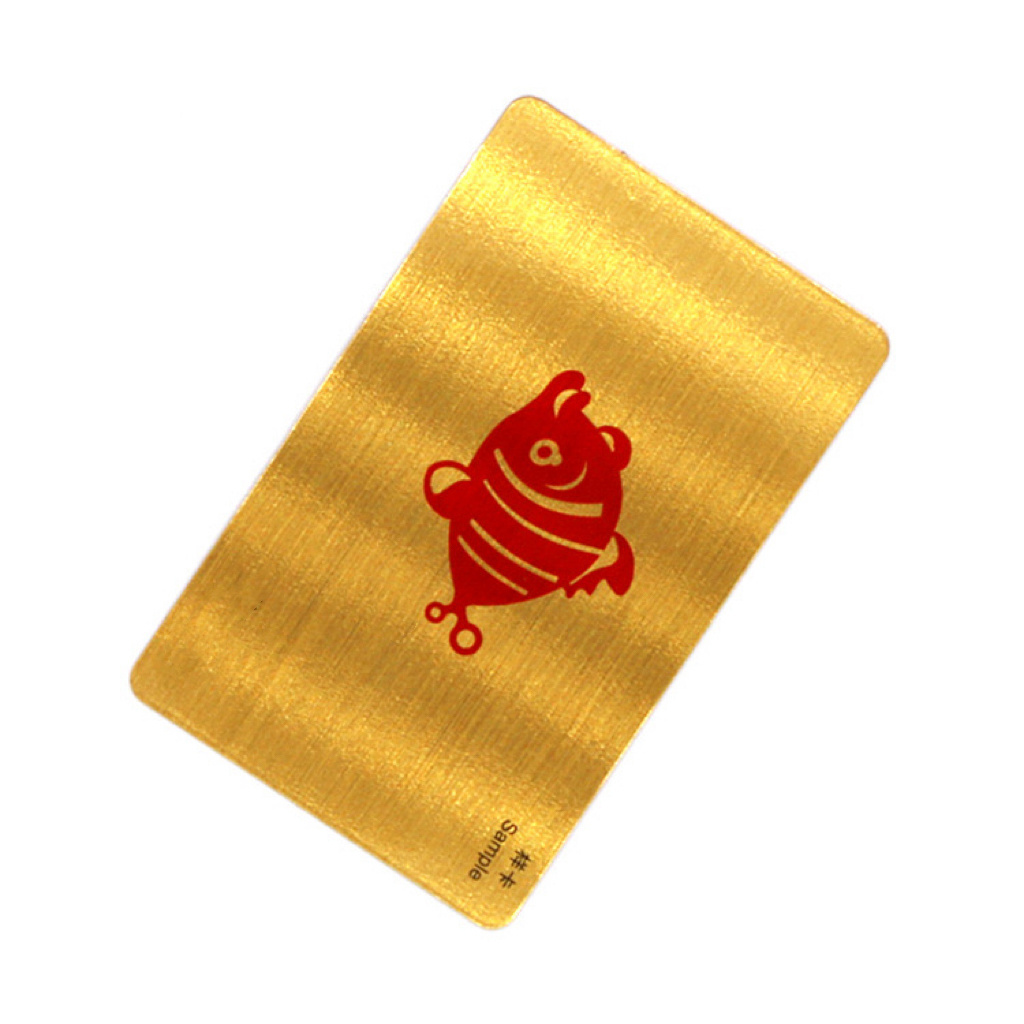 Custom Smart Matte Gold Metal Business Card Blank With Nfc Access Control Cards Nfc Visit Card