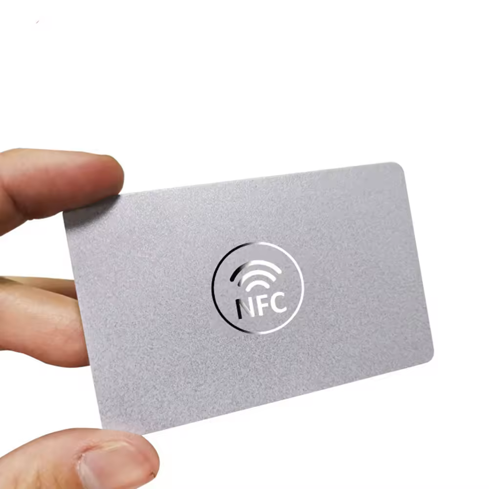 Custom Smart Matte Gold Metal Business Card Blank With Nfc Access Control Cards Nfc Visit Card