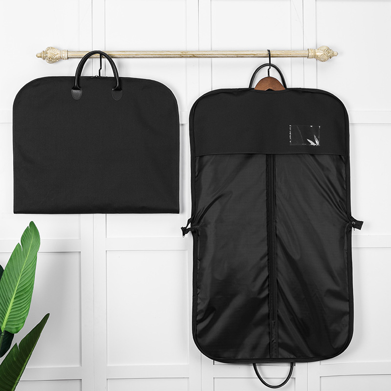 Customized Wholesale Non Woven Suit Garment Bag 600d Oxford Fabric Suit Garment Bag Black Zip Suit Garment Bag Wholesale