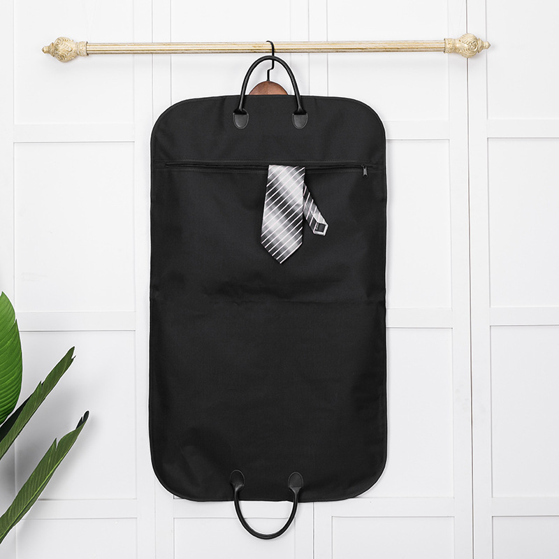 Customized Wholesale Non Woven Suit Garment Bag 600d Oxford Fabric Suit Garment Bag Black Zip Suit Garment Bag Wholesale