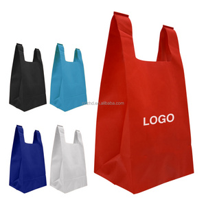 High Quality Cheap Custom Logo Non Woven Vest Bag Manufacturer Eco-Friendly Carry Shopping Bag Non Woven Vest Bag