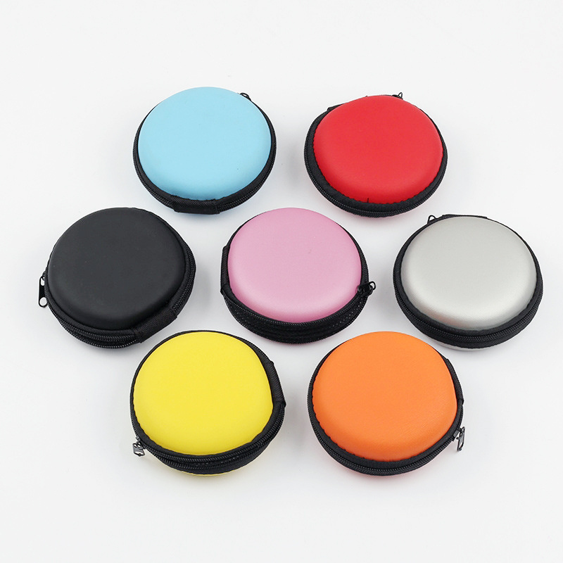 EVA Earphone Case Round Pocket Earbud Travel Carrying Case Smartphone Headset Storage Bags Hard EVA Headphone Box