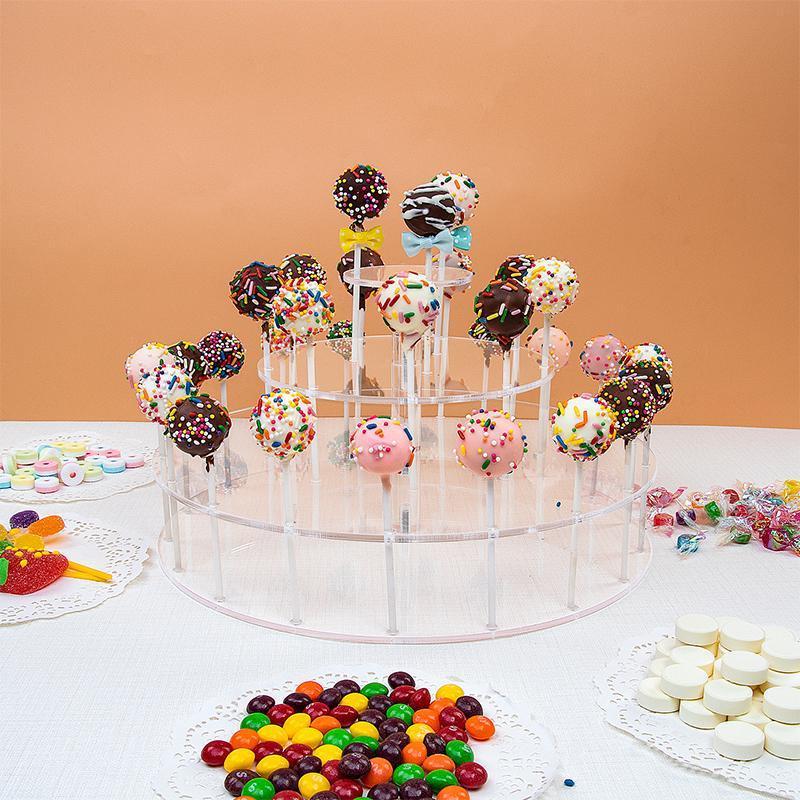 Creative Clear Acrylic Lollipop Showing Stand Pop Cake Display Stand&Holder