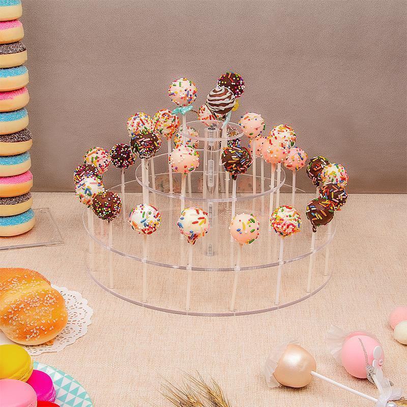 Creative Clear Acrylic Lollipop Showing Stand Pop Cake Display Stand&Holder