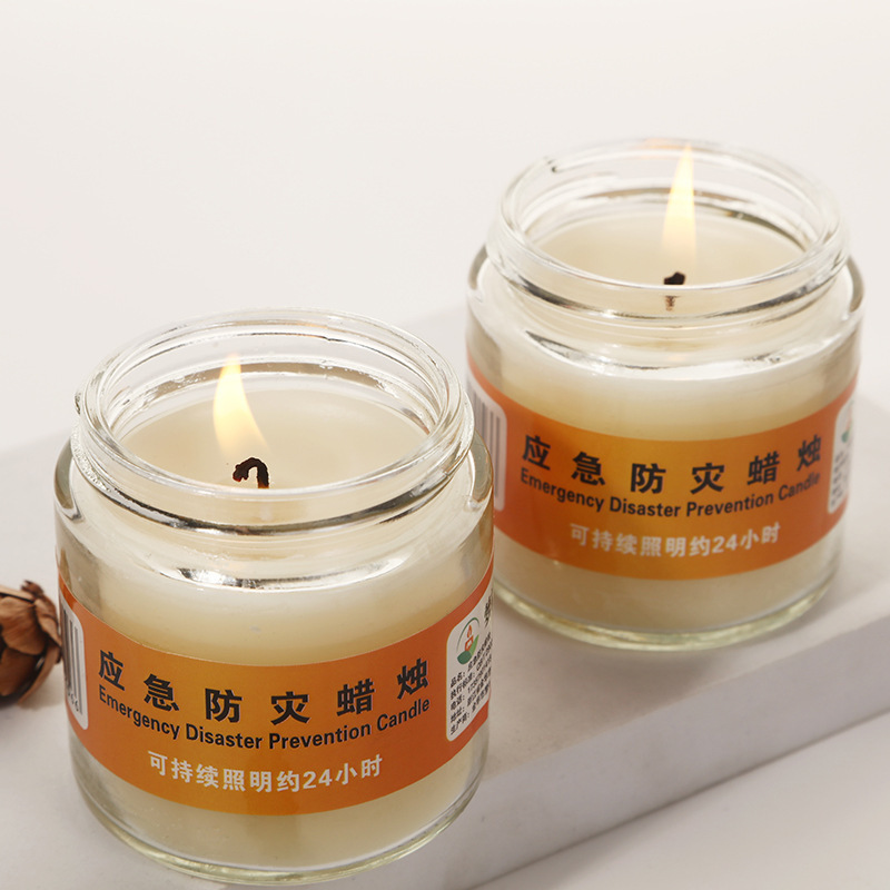 Glass Emergency Candle Disaster Prevention Candle Household  Tasteless Power Outage Backup Lighting Fire Windproof Candle