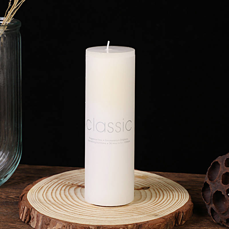 5*15cm Different Sizes Custom Hand Making Aesthetic Supplies Unscented Large Unique Novelty Ribbed Warmer Pillar Column Candle