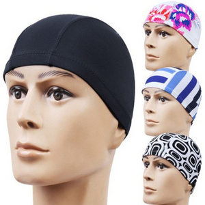 Oem Various Color Lycra Swim Cap Spandex Swim Cap Fabric Swimming Cap With Customized Logo