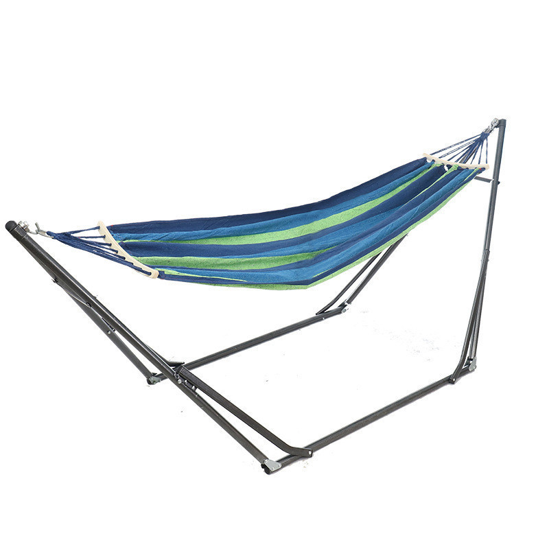 Camping Double Hammock Stand Portable Hammock with Stand 2 Person Stainless steel iron pipe hammock stand