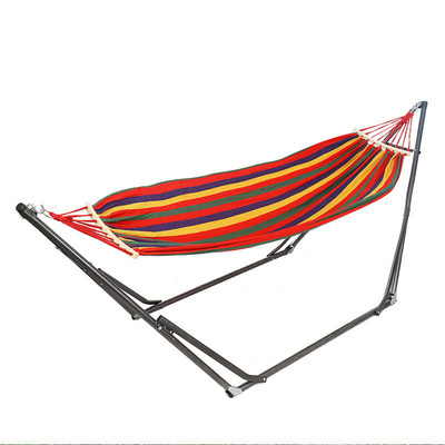 Camping Double Hammock Stand Portable Hammock with Stand 2 Person Stainless steel iron pipe hammock stand