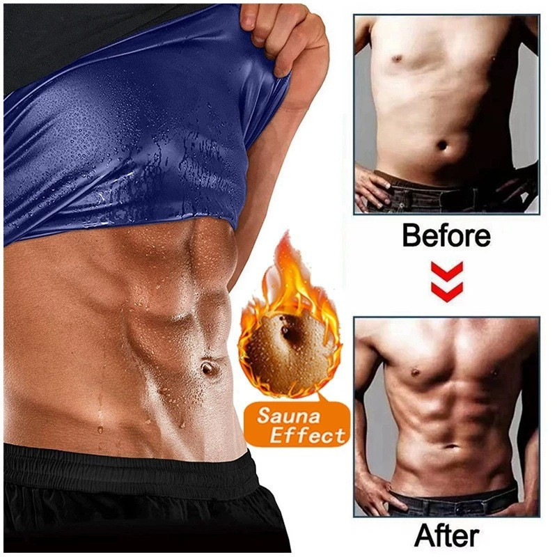 Sweat Sauna Vest Waist Trainer Slimming Body Shapers Vest Men Fat Burn Tank Top