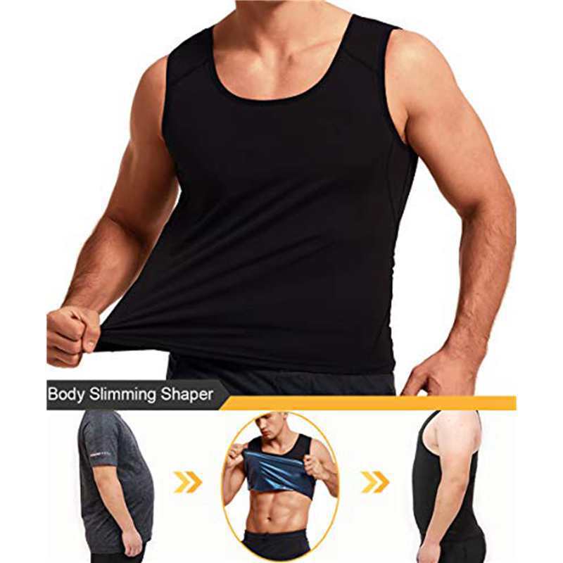 Sweat Sauna Vest Waist Trainer Slimming Body Shapers Vest Men Fat Burn Tank Top