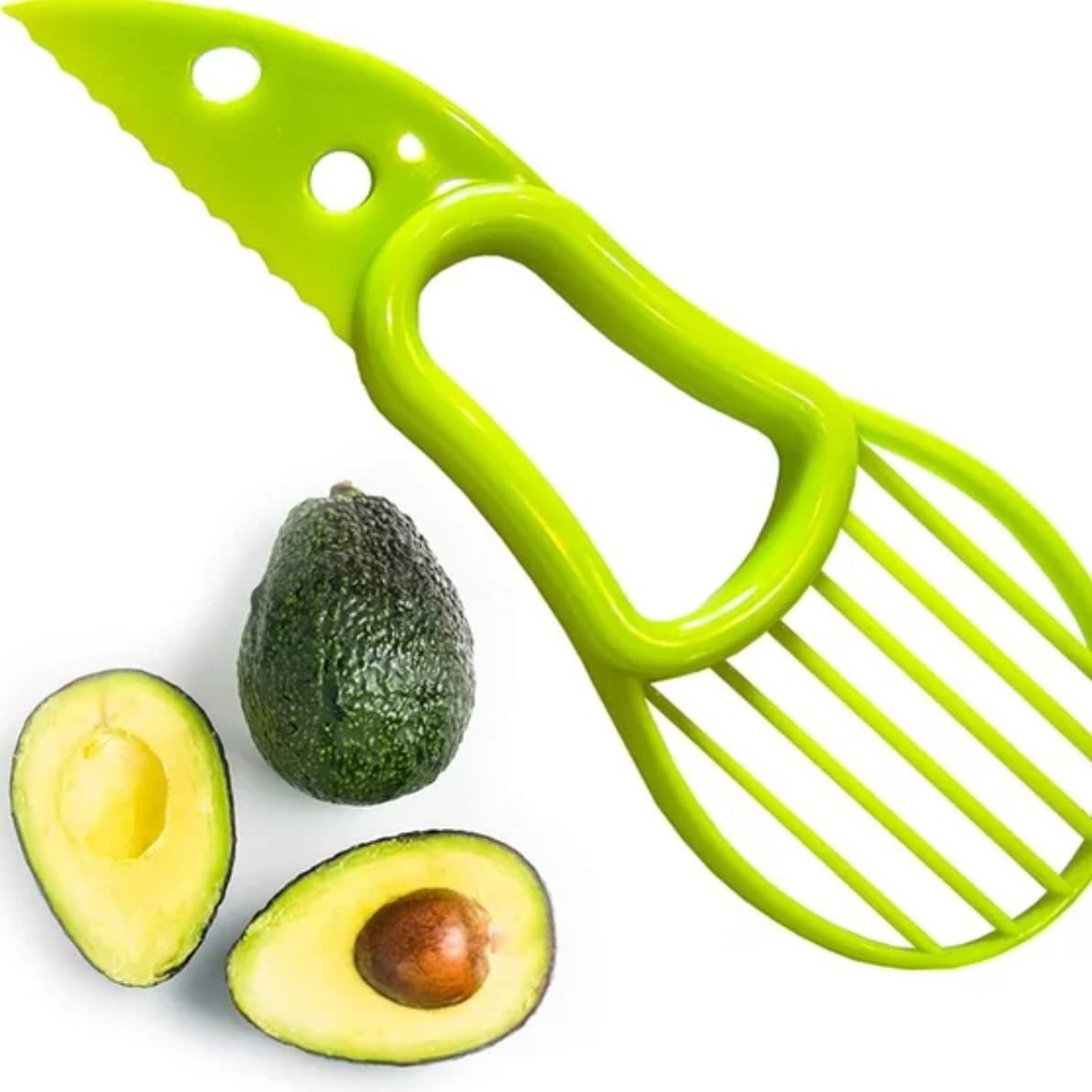 Household  Fruit Tools Multifunction Manual Plastic 3 in 1 Avocado Slicer/Cutter/Peeler