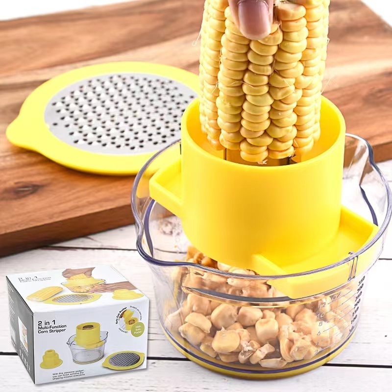 New Style Kitchen Tools Stainless Steel Multi-function Corn Peeler Kernel Remover Cob Corn Stripper