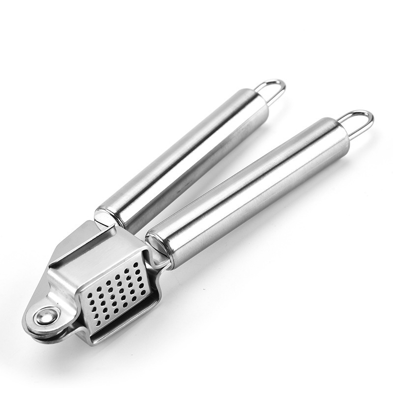 Manual Stainless Steel Garlic Press Heavy Duty Garlic Crusher Masher with Handle Kitchen Gadgets Ginger Squeezer