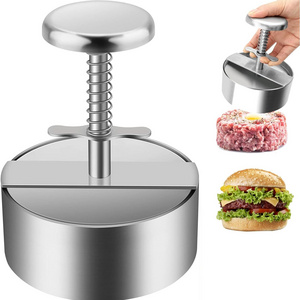 New Style Adjustable Burger Press Stainless Steel Patty Maker Non-Stick Grill Burger Smasher