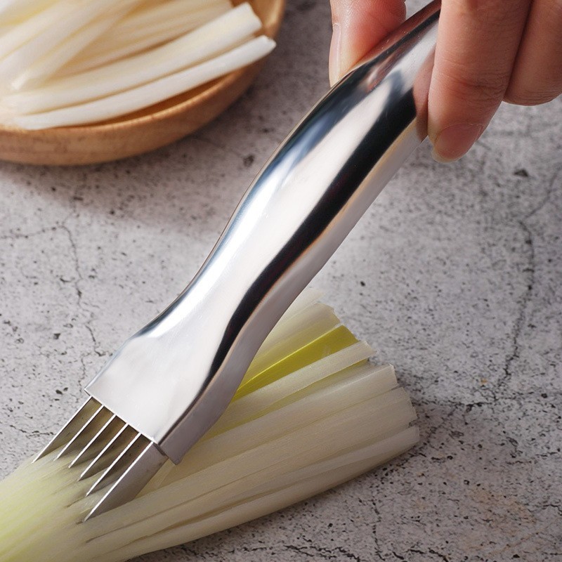 6-Layer Blade Stainless Steel Green Onion Knife Multi-Functional Scallion Onion Slicer Cutter