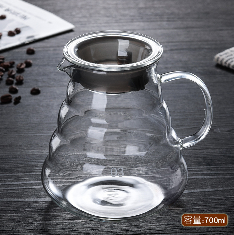 Eco coffee hot sale Coffee Making Heat Resistant Borosilicate Glass Coffee Pot   Kitchen Accessories