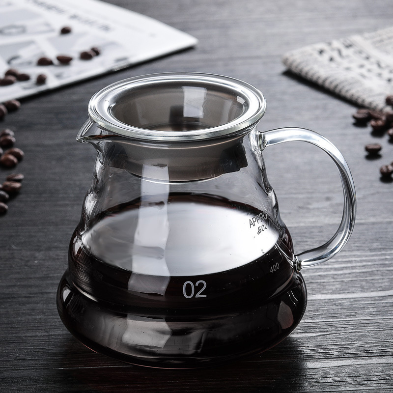 Glass coffee server 300ml 500ml 700ml Pour Over coffee maker Glass Coffee Pot for Hand Dripper thermo server