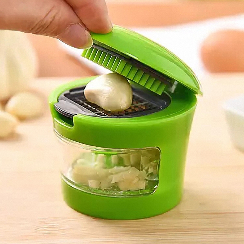 Plastic Garlic Presses Manual Mashed Garlic Manually Processor Food Chopper Fruit Slicer Prevent Tears Kitchen Tool Crusher