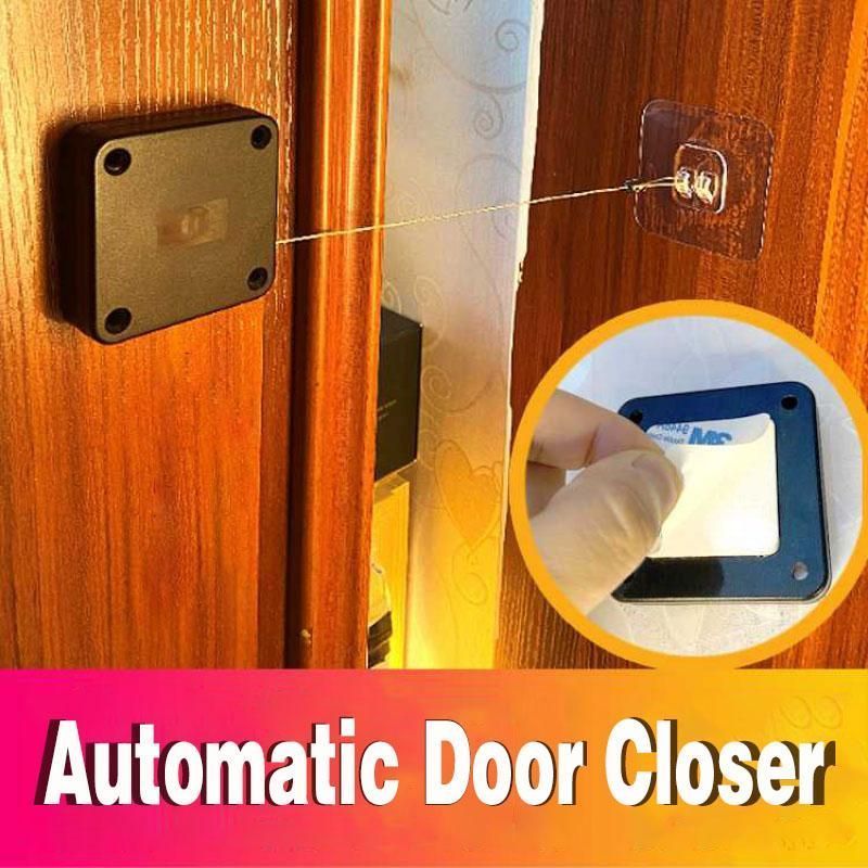 Automatic Door Closer Punch-Free Soft Close Door Closers For Sliding Glass Door 500g-1000g Tension Closing Device