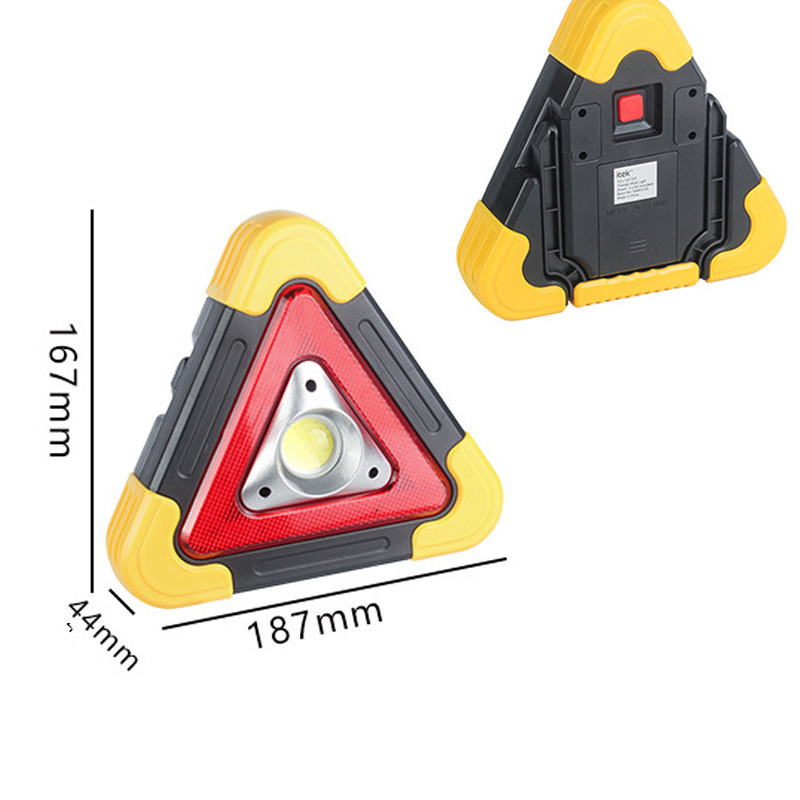 Car Triangle Warning Light Portable Reflective Battery Powered Emergency Traffic Sign Recognition Barricade Breakdown Safety Sig