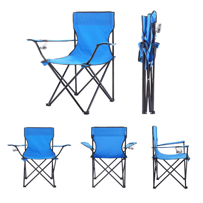 Steel Folding Camping Chair  Folding Camping Chair Leisure Chair with Storage Bag Outdoor  Fishing Festival  Picnic