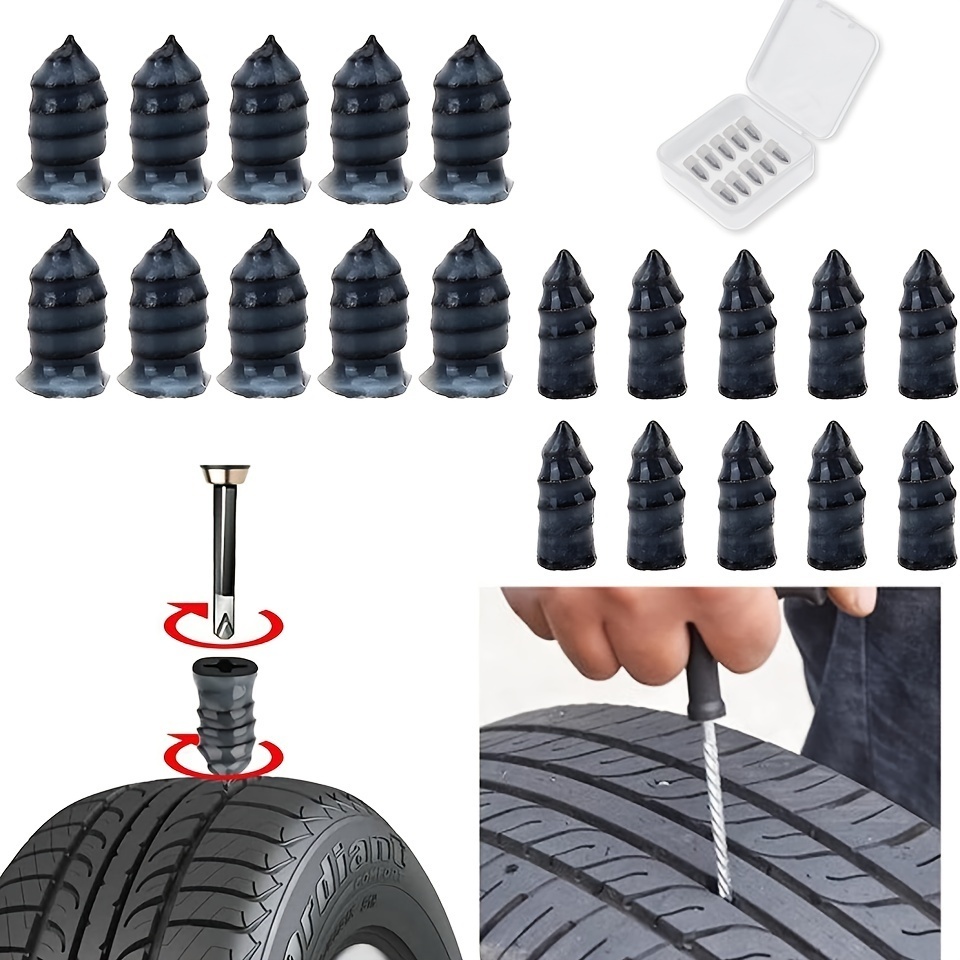 Vacuum Tyre Repair Nail Kit for Car Motorcycle Car Scooter Rubber Tubeless Tire Repair Tool Set Glue Free Repair Tire Film Nail