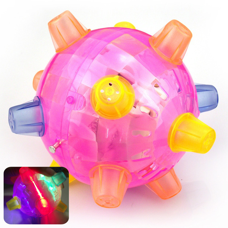 Jumping Activation Ball LED Light Up Music Flashing Bouncing Vibrating Ball Toys Dog Chew Electric Toys Dancing Ball Gift