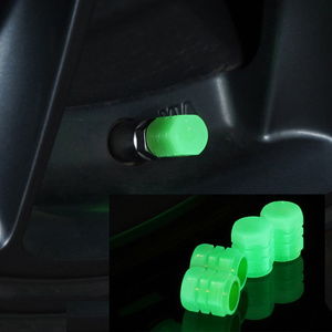 8pcs Car Luminous Tire Valve Caps Fluorescent Night Glowing Motorcycle Bicycle Bike Wheel Tyre Hub Valve Stem Caps Decor 1/ 4pcs