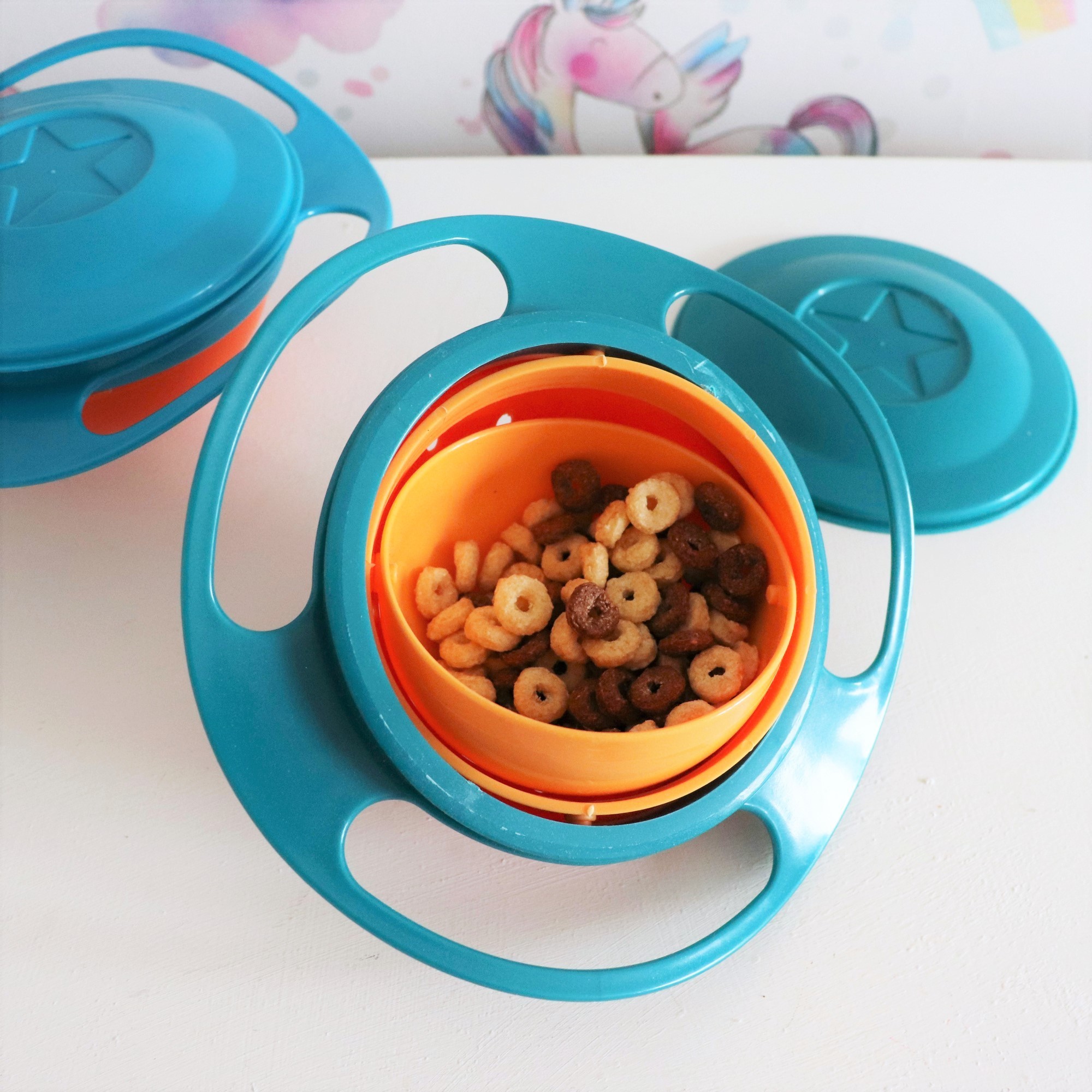 New Baby Infant Baby Feeding Toddlers Toy Bowl Dishes for Kids Boys Girls Non Spill Proof Universal Rotate Food Snacks Baby Bowl