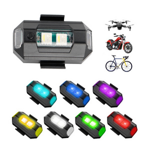 Motorcycle Lights Drone Strobe Light USB LED Anti-Collision Bike Aircraft Night Flying Mini Flashing Warning Signal Light