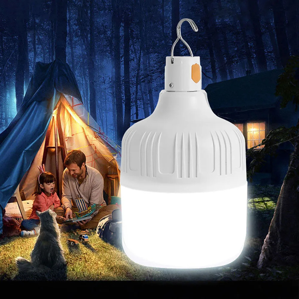 Portable Camping Lights Rechargeable lamp Led Light Lantern Emergency Bulb High Power Tents Lighting Flashlight Equipment Bulb 2