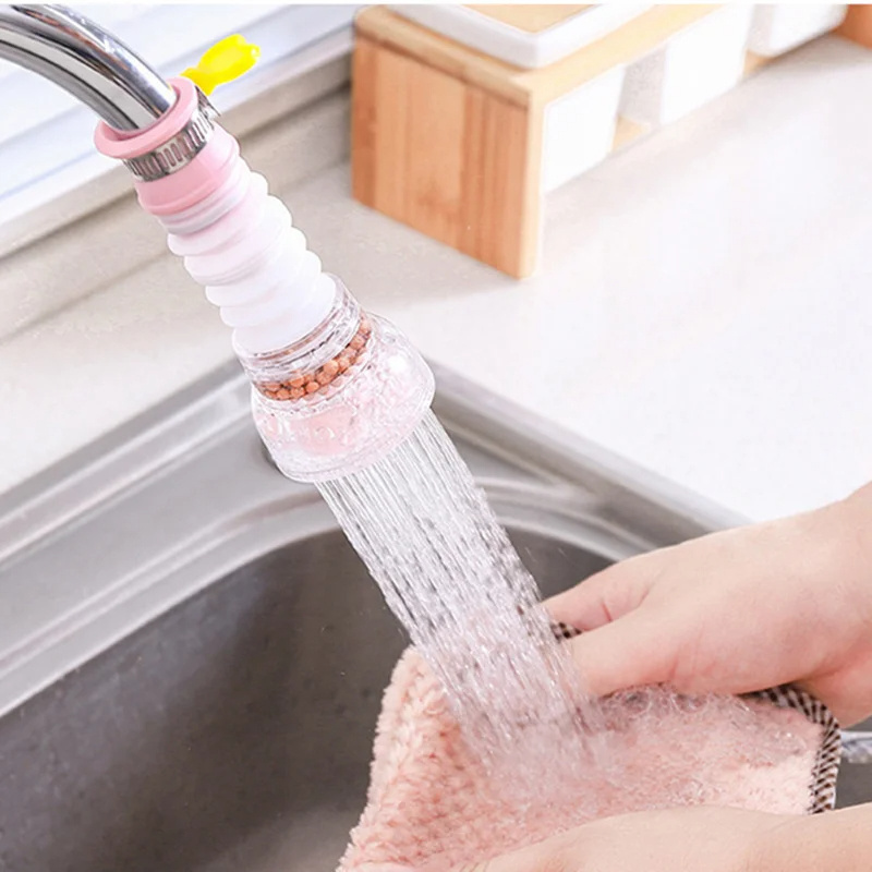 Kitchen Faucet Tap Extender 360 Adjustable Flexible Water Filter Outlet Head Splash-Proof Water Saving Sprayer Filter Diffuser