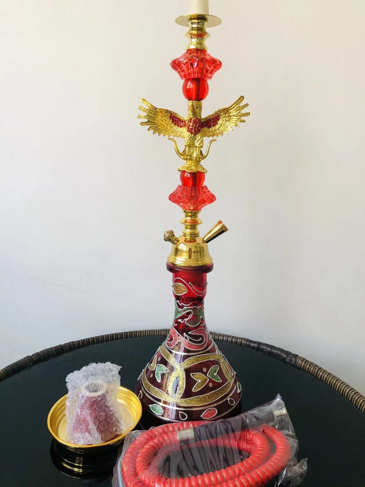 Wholesale 52cm Single Hose Eagle Arabian Hookah Shisha Smoking Hookah Set With full set of accessories