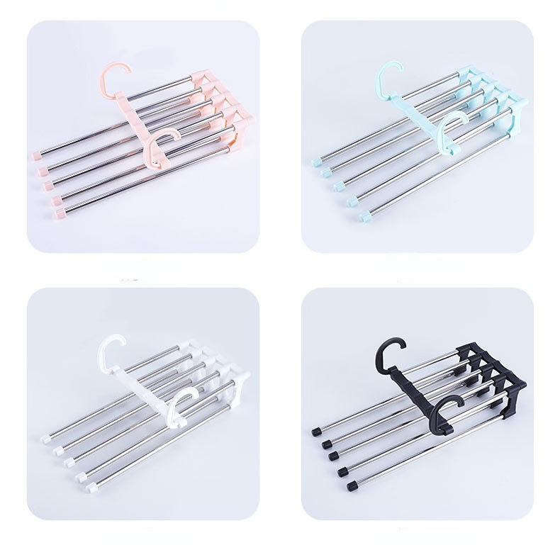 Multifunctional Hanger Folding Pants Storage Rack Clothes Organizer Hangers Save Wardrobe Space Bedroom Closets Organizer