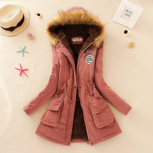 2023 New Autumn Winter Women Cotton Jacket Padded Casual Slim Coat Hooded Parkas Wadded Warm Overcoat