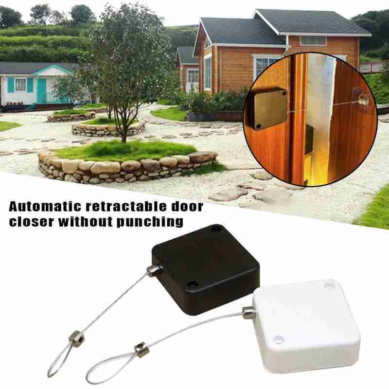 Automatic Door Closer Punch-Free Soft Close Door Closers For Sliding Glass Door 500g-1000g Tension Closing Device