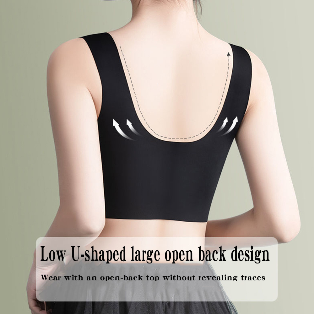 Sexy Top Seamless Bra Plus Size Backless Bras Push Up Women Wireless Bralette Woman Underwear Sports Unwired Bra Without Frame