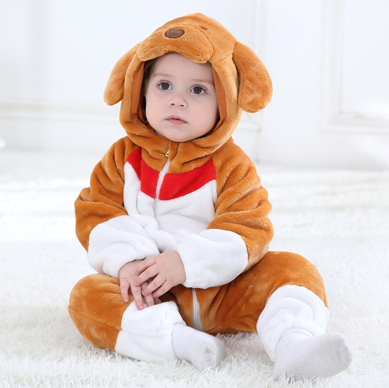 Umorden Infant Toddler Rabbit Dog Lion Tiger Dinosaur Costumes Baby Boys Girls Kigurumi Cartoon Animal Romper Halloween Purim