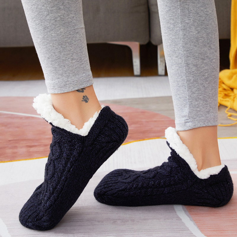 Winter Snow Socks Men Thicken Warm Home Bedroom Socks Slippers Man Non-Slip Foot Warmer Carpet knitted Socks Calcetines Hombre