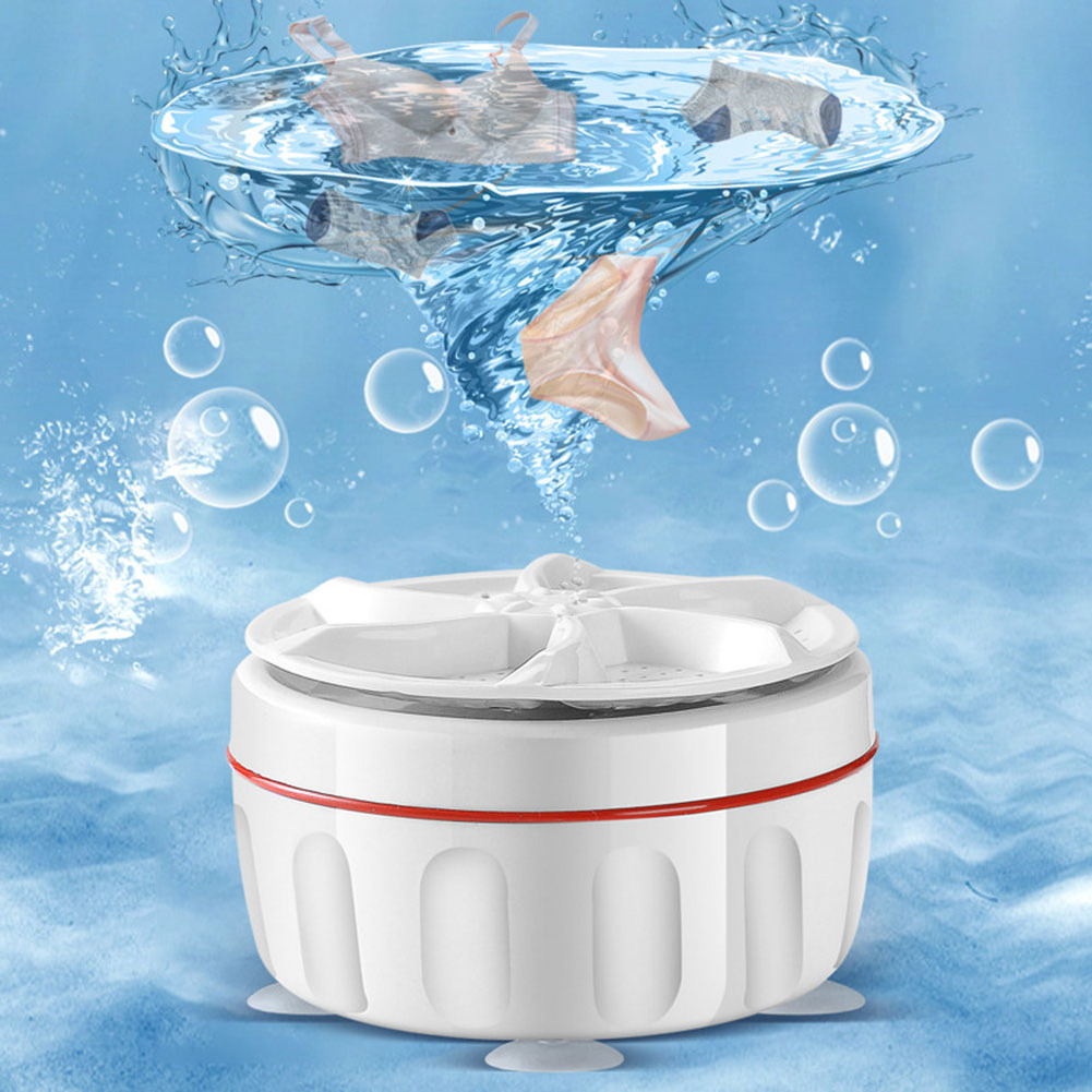 Portable Mini Turbo Washer USB Powered Cleaning Washing Machine for Underwear Socks Mini Ultrasonic Turbo Washer for Home Travel