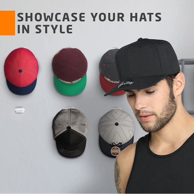 Adhesive Hat Racks for Wall-Minimalist Baseball Caps Hooks Organizer Design Cap Capers Holder Wall Mount for Closet/Door